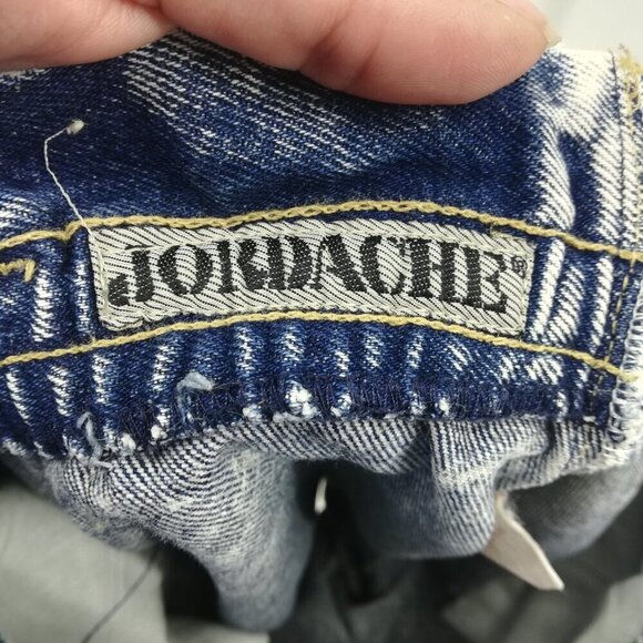 Vintage Jordache Acid Wash Pull On Jean Denim Shorts Size 12 Mom High Waisted - Picture 10 of 10